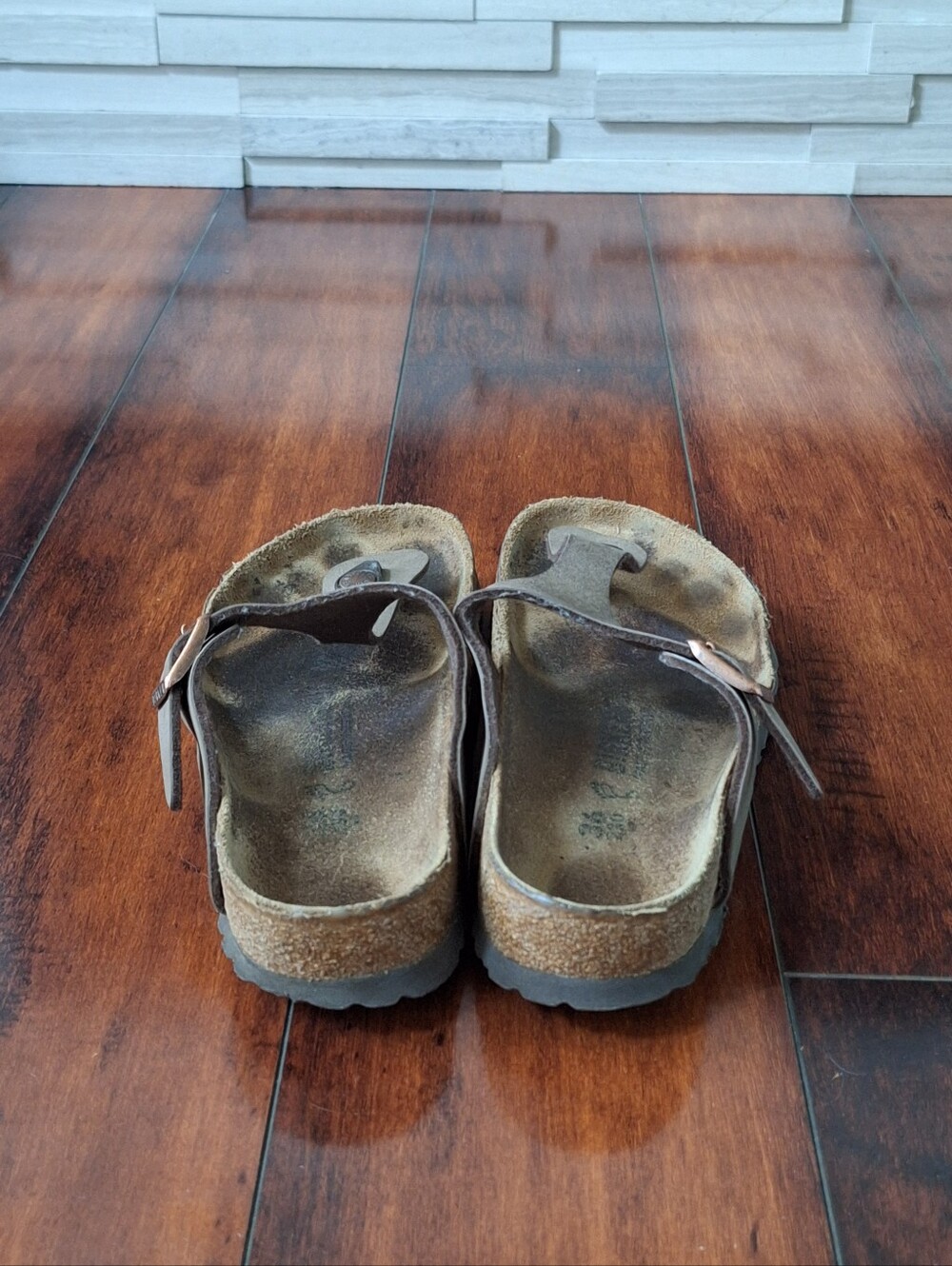 Birkenstock Gizeh Brown Taupe Thong Sandals EU 36 US 5-5.5 UK 3 Comfort Footbed - Picture 4 of 7